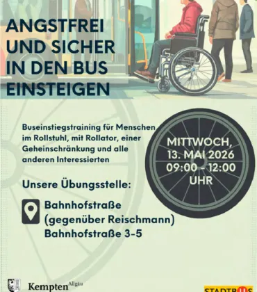 Angstfrei und sicher in den Bus einsteigen in Kempten