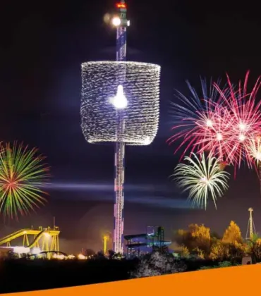 Skyline Park bei Nacht in Rammingen