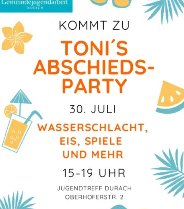 Tonis Abschiedsparty im Jugendtreff Durach
