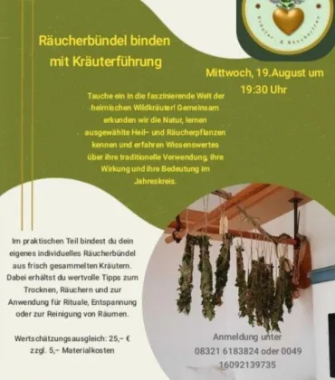 Räucherbündel binden mit Kräuterführung in Sonthofen