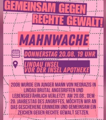 Mahnwache gegen rechte Gewalt in Lindau