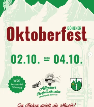Oktoberfest im Feststadel in Böhen