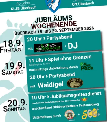 Jubiläumswochenende in Überbach