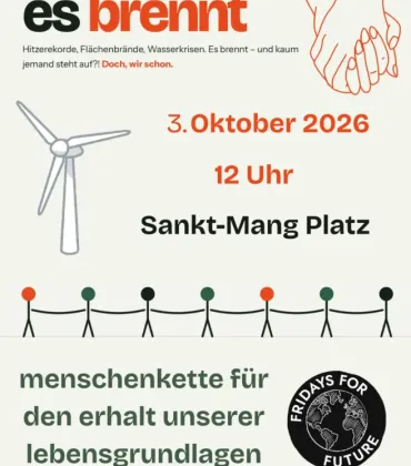 Menschenkette für Klimaschutz in Kempten
