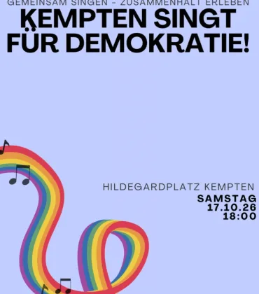 Kempten singt für Demokratie auf dem Hildegardplatz