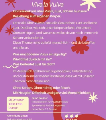 Frauenkreis „Viva la Vulva“ im Yoga Raum Durach