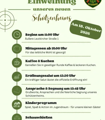 Einweihung des neuen Schützenheims in Altusried