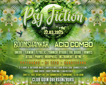 PSY FICTION – Boom Shankar & Acid Combo im Club GoIn Obergünzburg