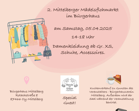 2. Mittelberger Mädelsflohmarkt im Bürgerhaus Mittelberg