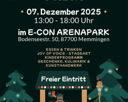 Weihnachtsmarkt im e-con ArenaPark Memmingen