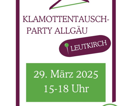 Klamottentauschparty Allgäu in Leutkirch