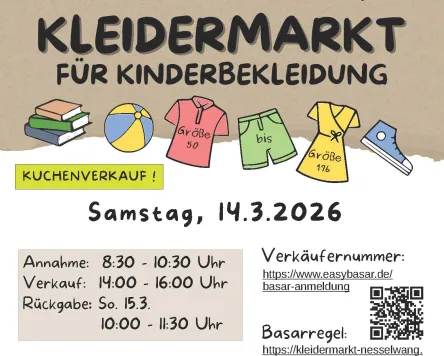 Kleidermarkt für Kinderbekleidung in Nesselwang