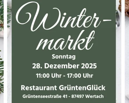 Wintermarkt beim Restaurant GrüntenGlück in Wertach