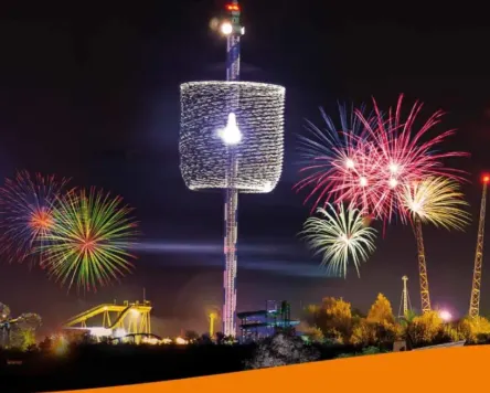 Skyline Park bei Nacht in Rammingen