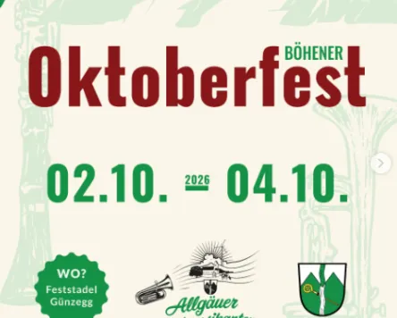 Oktoberfest im Feststadel in Böhen