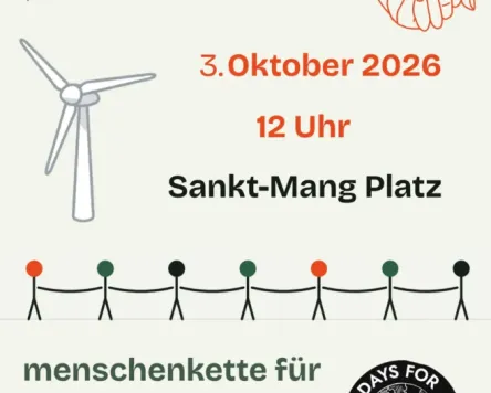 Menschenkette für Klimaschutz in Kempten