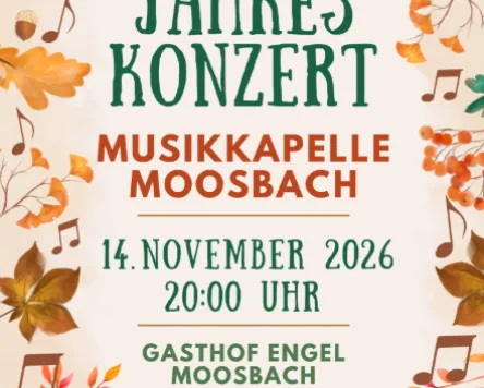 Jahreskonzert der Musikkapelle Moosbach