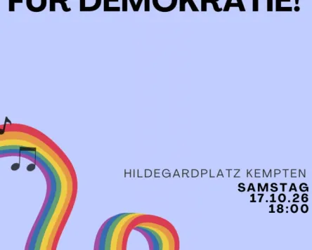 Kempten singt für Demokratie auf dem Hildegardplatz