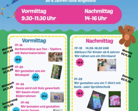 Herbstferienprogramm im Kempodium in Kempten