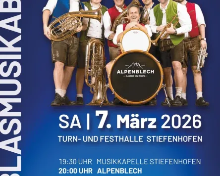 Blasmusikabend mit Alpenblech in Stiefenhofen