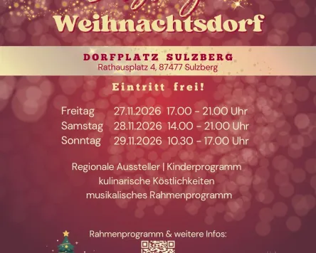 Sulzberger Weihnachtsdorf auf dem Dorfplatz