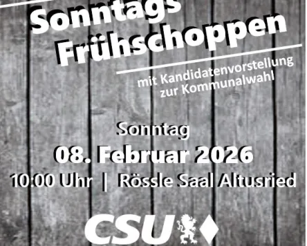 CSU Sonntagsfrühschoppen im Rössle Saal Altusried