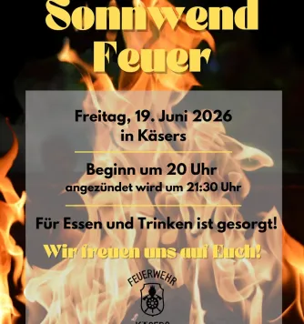 Sonnwendfeuer in Käsers bei Altusried