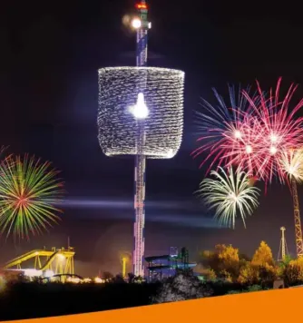 Skyline Park bei Nacht in Rammingen