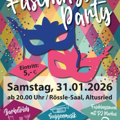 Faschingsparty im Rössle-Saal in Altusried