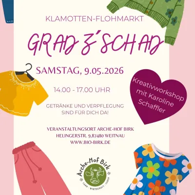 Grad z’schad Frauenflohmarkt am Arche-Hof Birk