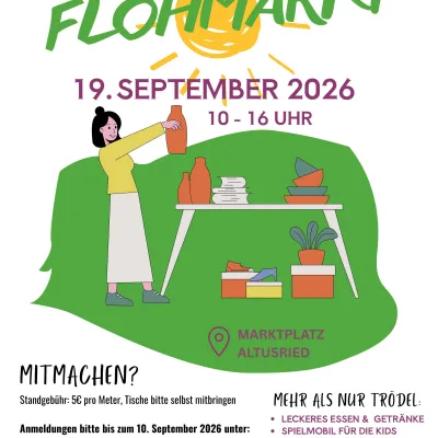 Altusrieder Flohmarkt auf dem neuen Marktplatz