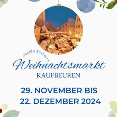 Weihnachtsmarkt Kaufbeuren auf dem Kirchplatz St. Martin