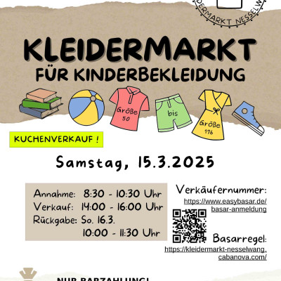 Kinderkleidermarkt Nesselwang in der Alpspitzhalle