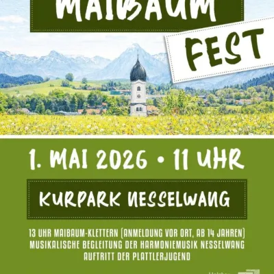 Maibaum-Aufstellen in Nesselwang
