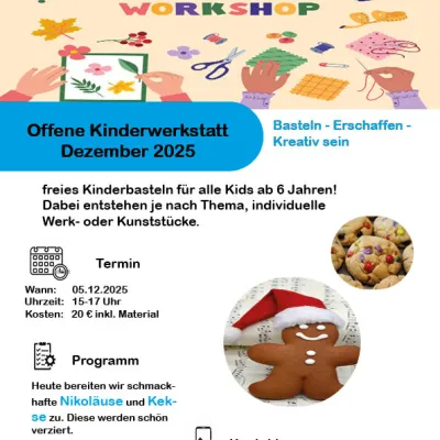 Offene Kinderwerkstatt im Kempodium - Dezember