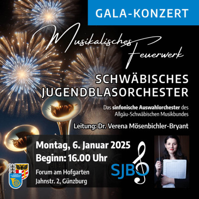 Gala-Konzert des Schwäbischen Jugendblasorchesters – "Musikalisches Feuerwerk" in Günzburg