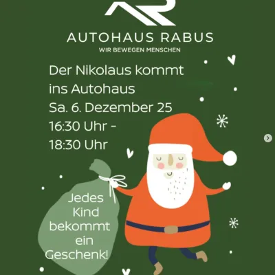 Nikolausbesuch im Autohaus Rabus in Memmingen