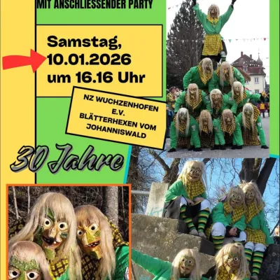 Jubiläumsumzug der Blätterhexen in Wuchzenhofen