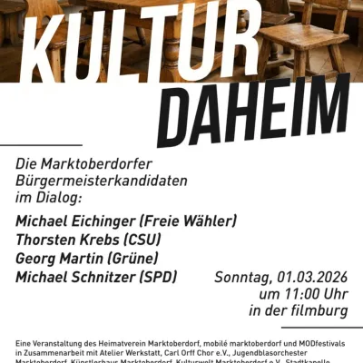Kultur daheim in der filmburg Marktoberdorf