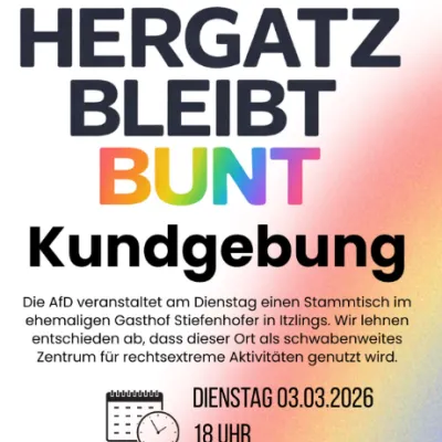 Kundgebung Hergatz bleibt bunt
