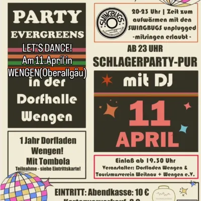 Schlagerparty in der Dorfhalle Wengen