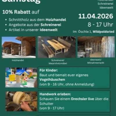 Verkaufsoffener Samstag bei Allgäuer Wertholz