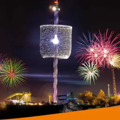 Skyline Park bei Nacht in Rammingen