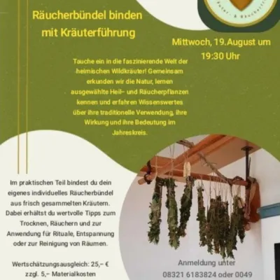 Räucherbündel binden mit Kräuterführung in Sonthofen