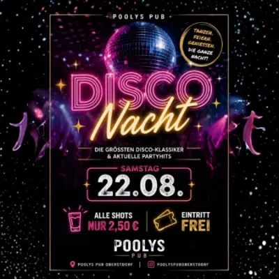 Disco Nacht im Poolys Pub Oberstdorf