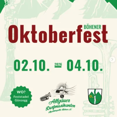 Oktoberfest im Feststadel in Böhen