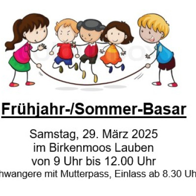 Frühjahr/Sommer-Basar für Kinderkleidung im Birkenmoos in Lauben