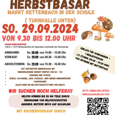 Kinderbasar Herbst/Winter Markt Rettenbach