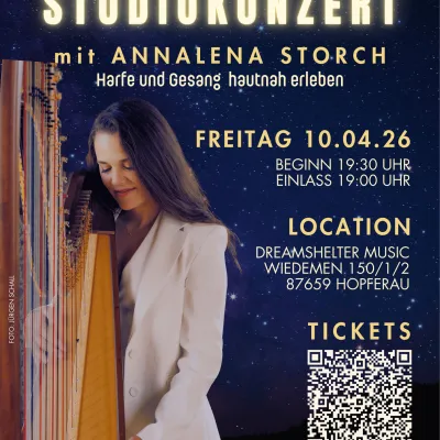 Tonstudiokonzert mit Annalena Storch in Hopferau