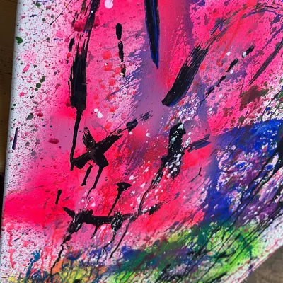 Actionpainting im art.flow Atelier in Leutkirch